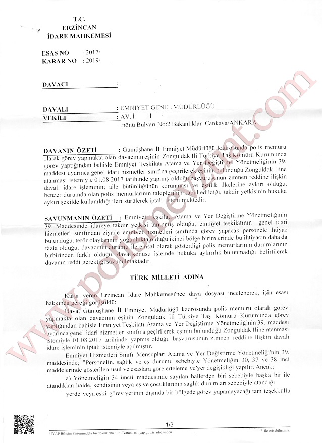 es durumu atamasi tas komuru 1