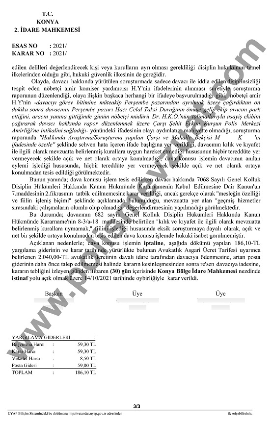 kilik kiyafetten polise ceza 3