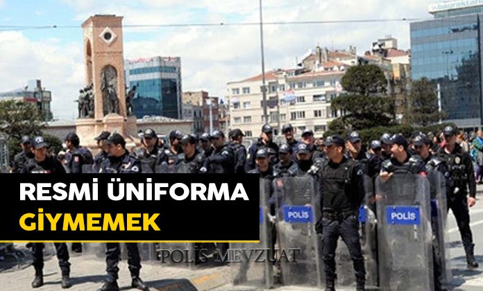 İzin verilen haller dışında üniforma giymemek’ten polise verilen cezanın iptali. Göreve sivil gelmek.