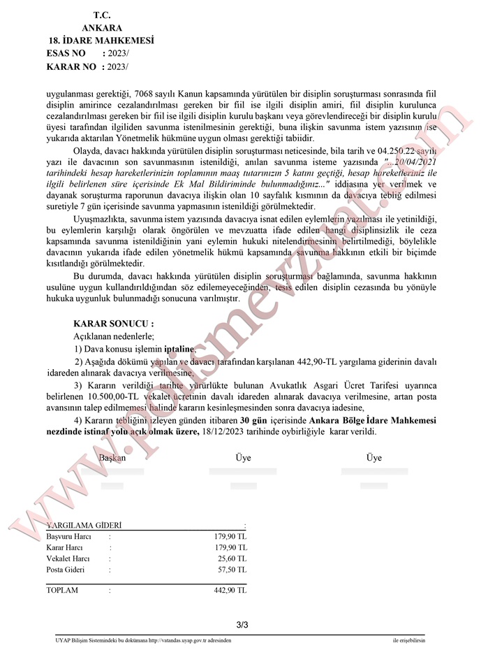 mal bildiriminde bulunmamak veya gerçeğe aykırı bildirimde bulunmaktan memura ceza