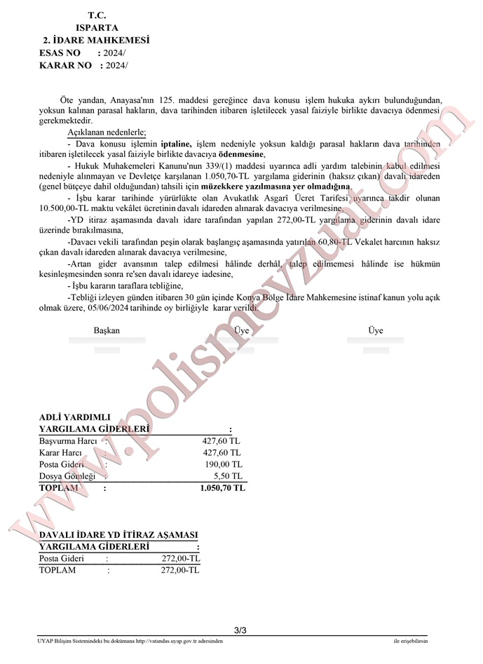 bir yıl içinde 20 ceza puanı alan polisin meslekten çıkarılması davası