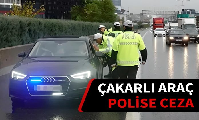 Çakarlı araç kullanan polis memuruna verilen cezanın iptalidir.